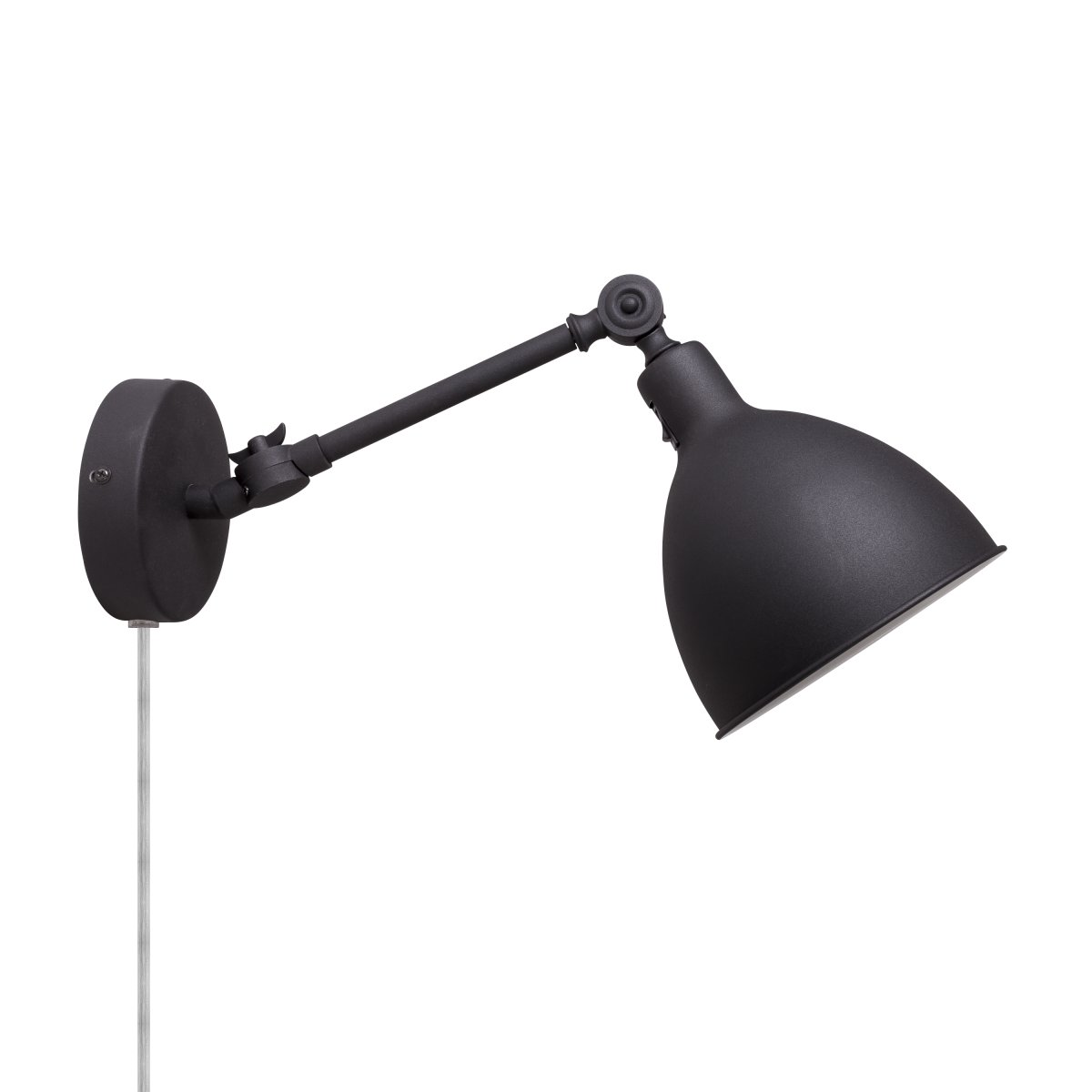 Bazar mini 50cm Zand zwart wandlamp Van By Rydéns - De Bazar mini wandlamp is een aanvulling op de Bazar familie; een kleiner en makkelijker te plaatsen model dat zowel geschikt is als leeslamp in de slaapkamer, maar ook als extra licht boven de kookboeken in de keuken!