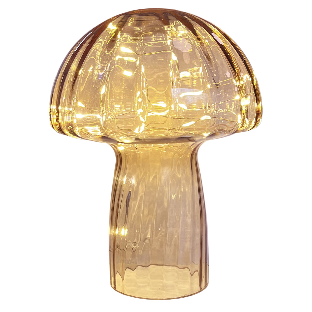 Mushroom 23cm Beige tafellamp Van Pixie Design - De lamp is voorzien van een timer en een praktische 5-staps dimmer, waarmee u het licht naar wens kunt aanpassen.