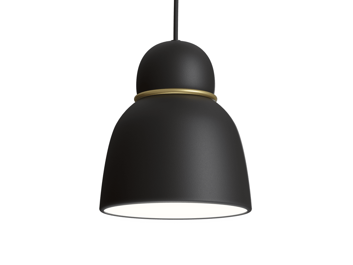 Bird Ø17 Zwart/messing hanglamp Van Belid - Kies voor een monochrome kleurstelling of creëer een contrasterend effect met een andere kleur in de ring.