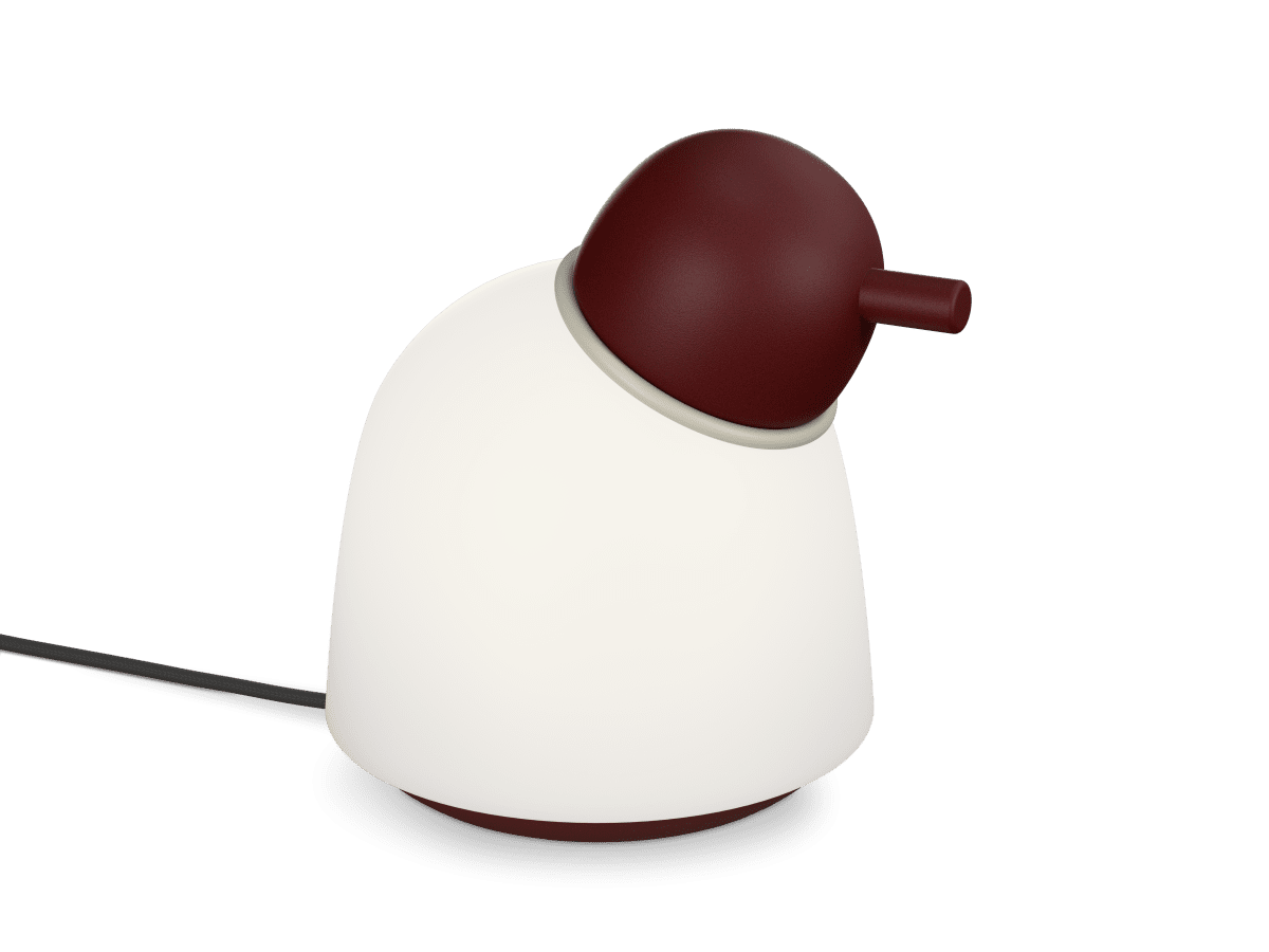 Bird 22cm Donkerrood tafellamp Van Belid - 