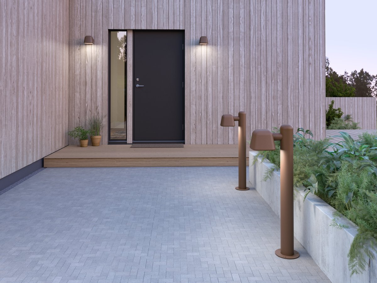 Boo 90cm Roest lichtpaaltjes Van Belid - Gemaakt in Varberg van gerecycled aluminium met een prachtige structuur in het oppervlak.