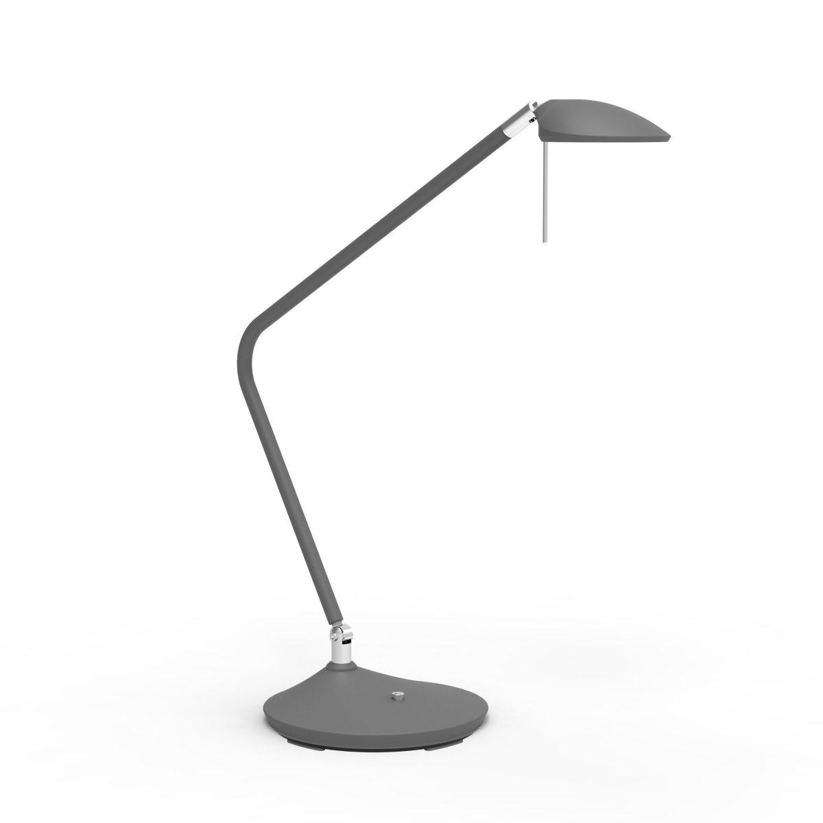 Toreno 50cm Grijs bureaulamp Van Texa Design - Op de lampvoet zit een drukdimmer, zodat je de lichtsterkte eenvoudig naar wens kunt aanpassen.