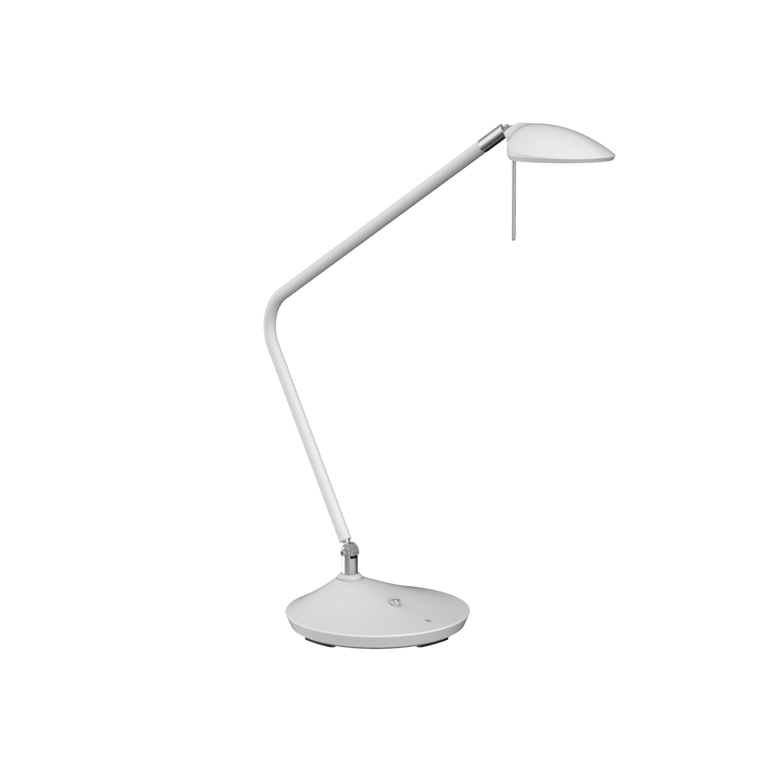 Toreno 50cm Wit bureaulamp Van Texa Design - Op de lampvoet zit een drukdimmer, zodat je de lichtsterkte eenvoudig naar wens kunt aanpassen.
