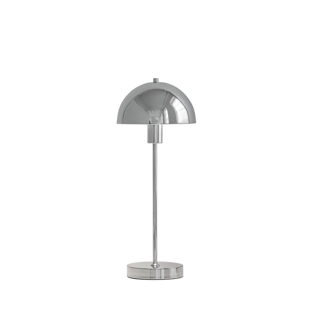  Vienda 50cm Chroom tafellamp Van Herstal - De lamp verspreidt een zacht en aangenaam licht en staat net zo mooi op een bijzettafel in de woonkamer als op een nachtkastje in de slaapkamer.