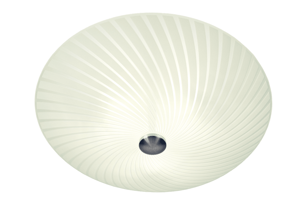  Cyklon Ø50 Wit plafondlamp Van Aneta Lighting - De kap heeft een lichte schelpvorm en past dankzij het mooie patroon en de metalen details in elk interieur.