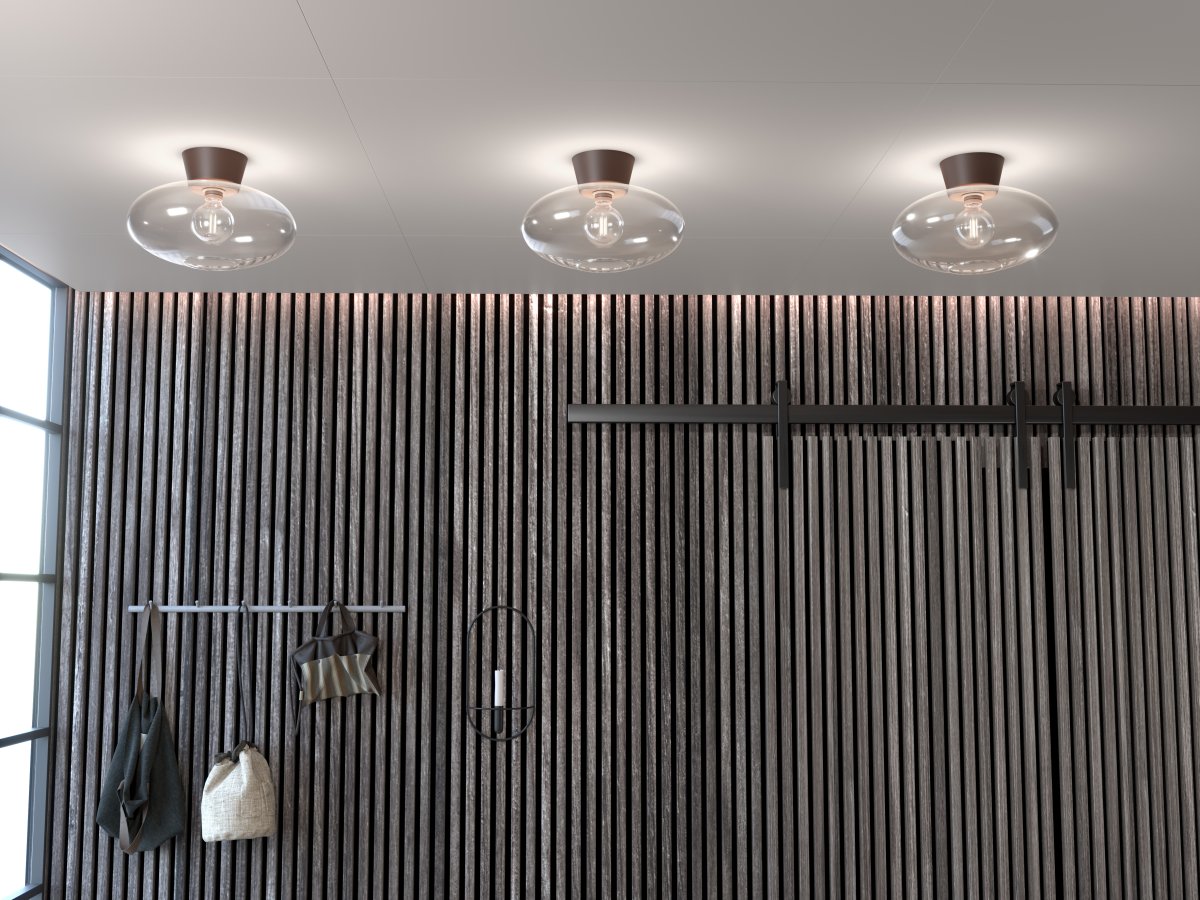Bullo Ø38 Oxide/transparant plafondlamp Van Belid - Bullo is een tijdloze en stijlvolle klassieker voor in huis.