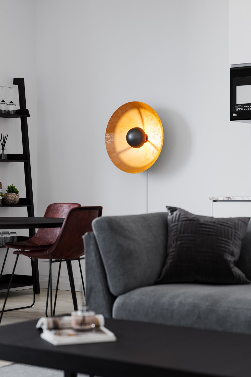 Captain Ø60 Goud wandlamp Van By Rydéns - Voor de lamp heb je een lichtbron met een E27-fitting nodig en de lamp is dimbaar als je hem aansluit op een dimmer.