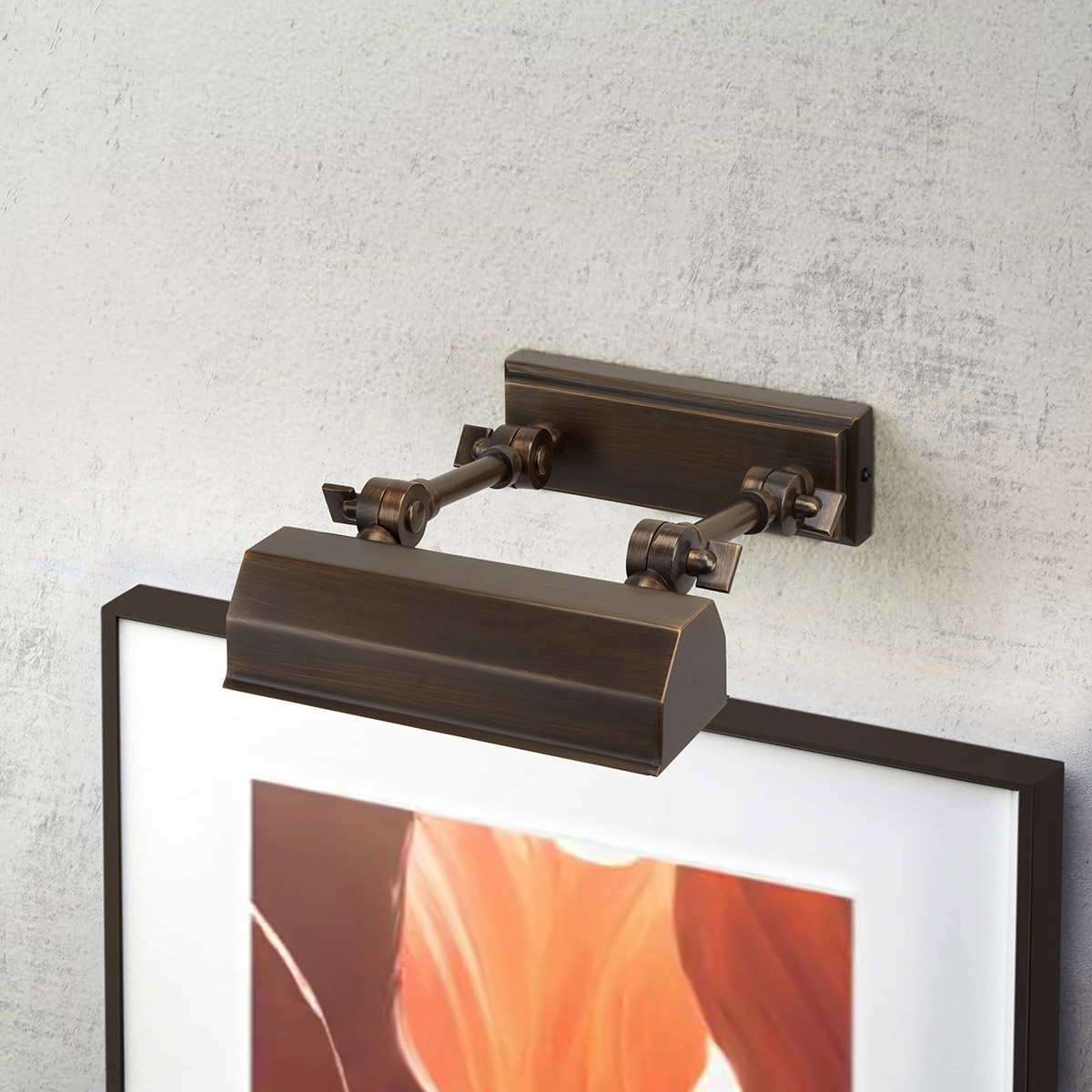 Chawtown 18cm Bronzen Van Elstead Lighting - Chawton is een elegante schilderijlamp van staal met een stijlvolle donkerbronskleurige afwerking die een klassieke en tijdloze uitstraling geeft.