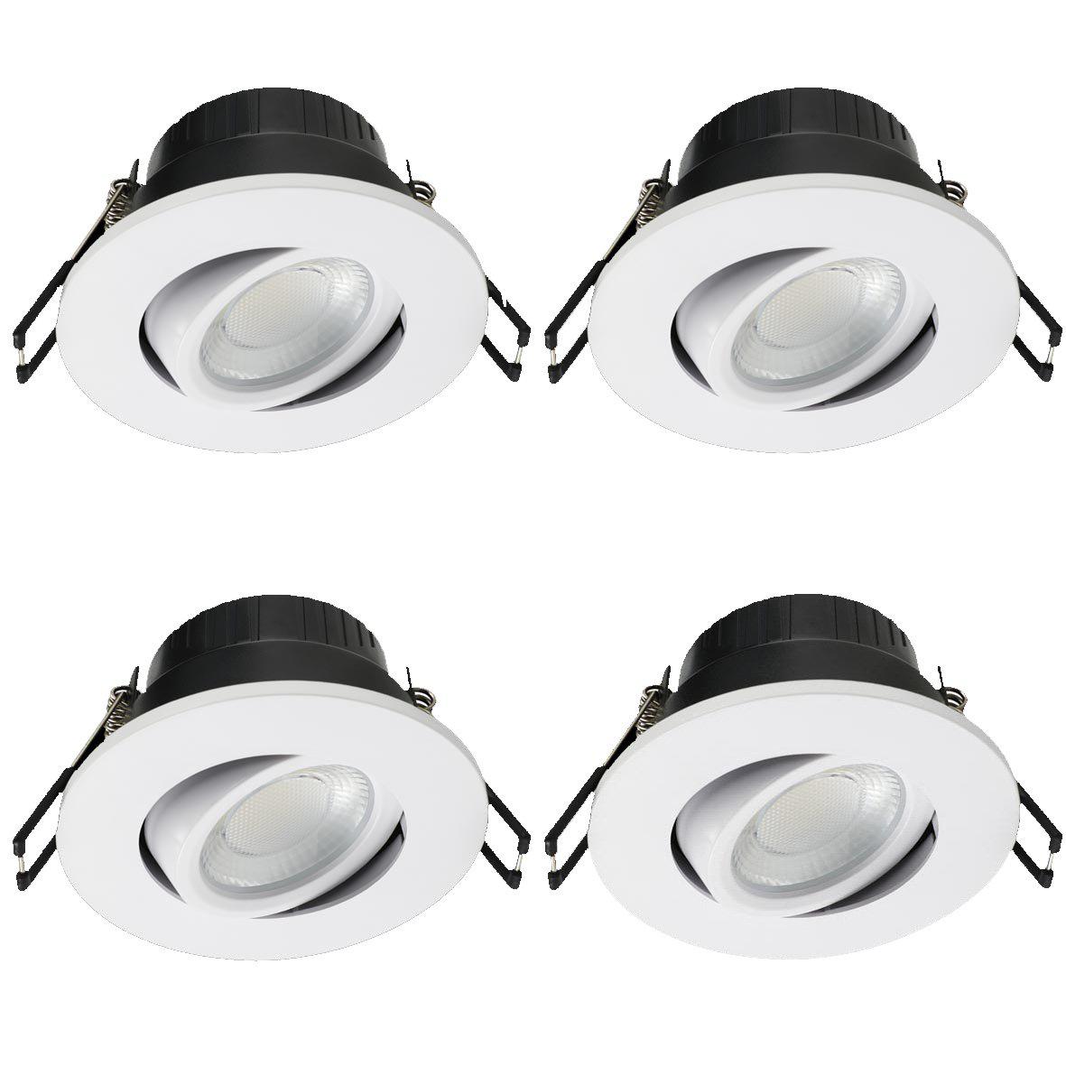 Cheapy 4CCT 4 Stuks Wit Van Designlight - Met de instelbare kleurtemperatuur (CCT) via een DIP-schakelaar kunt u het licht aanpassen van een zachte, warme gloed van 2700K tot een meer verkwikkend, koel licht van 6000K.