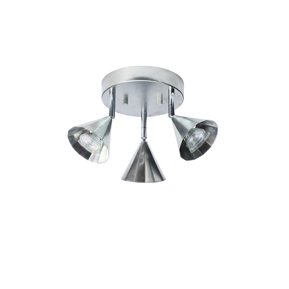 Rain 3 Zilver spot Van CO Bankeryd - De plafondlamp verspreidt een egaal licht dat een aangename sfeer cre&euml;ert en door de stijlvolle vorm is het een discreet maar elegant detail in allerlei interieurs.