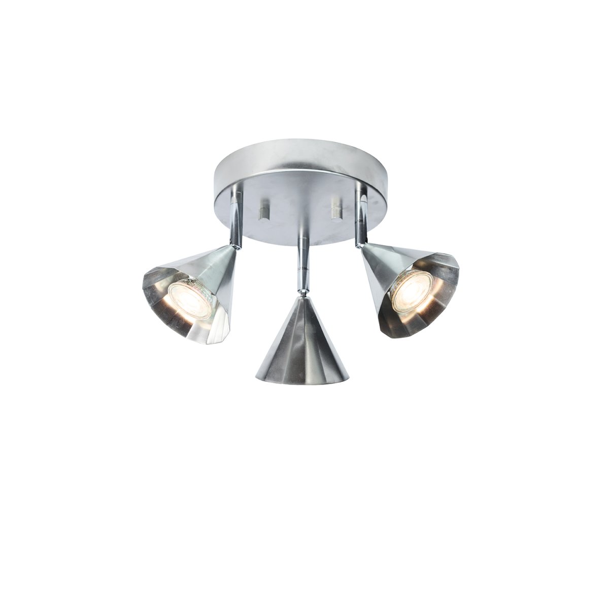 Rain 3 Zilver spot Van CO Bankeryd - De plafondlamp verspreidt een egaal licht dat een aangename sfeer cre&euml;ert en door de stijlvolle vorm is het een discreet maar elegant detail in allerlei interieurs.