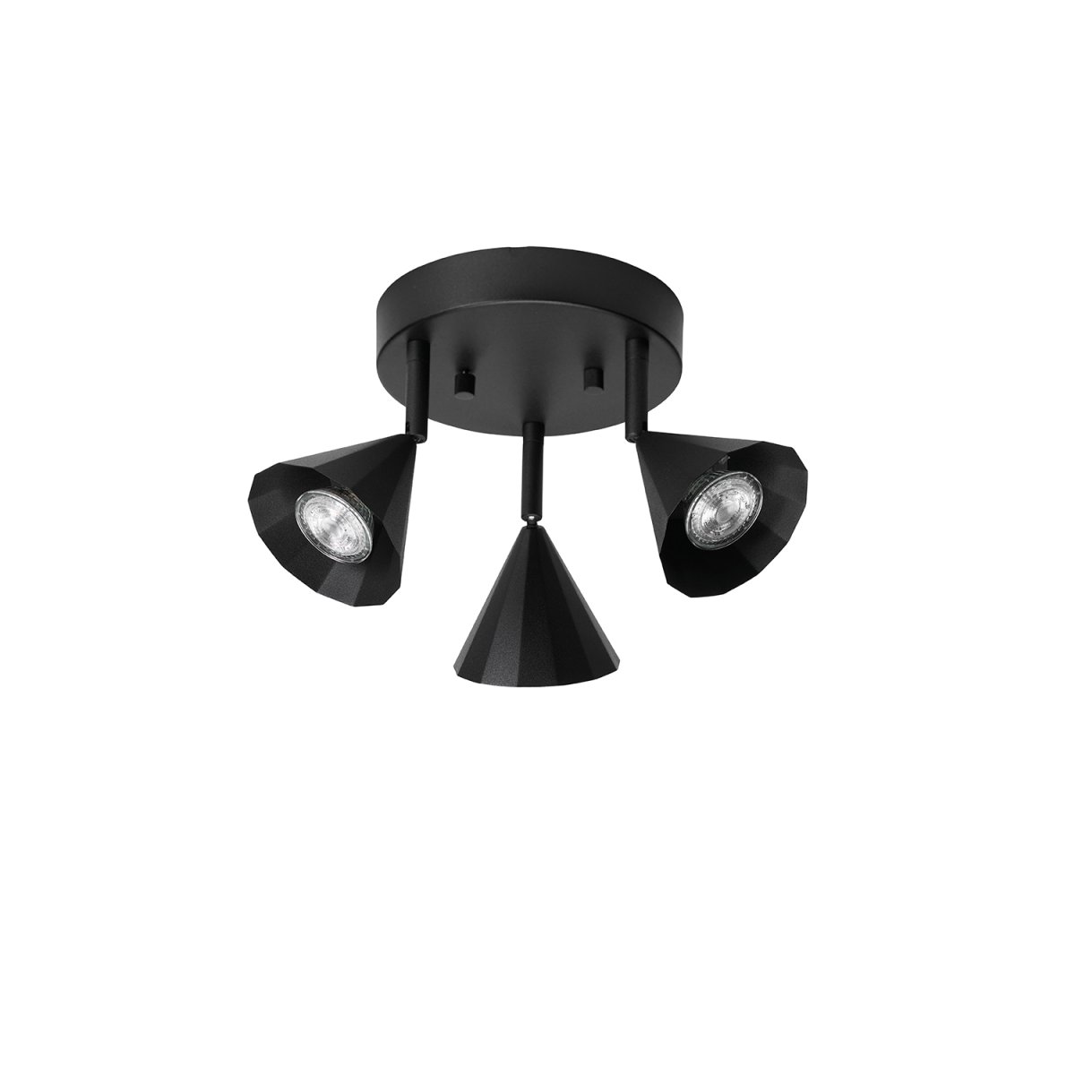 Rain 3 Zwart spot Van CO Bankeryd - De plafondlamp verspreidt een egaal licht dat een aangename sfeer creëert en door de stijlvolle vorm is het een discreet maar elegant detail in allerlei interieurs.