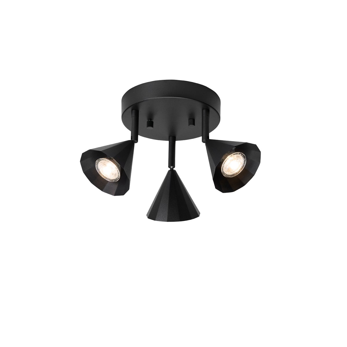 Rain 3 Zwart spot Van CO Bankeryd - De plafondlamp verspreidt een egaal licht dat een aangename sfeer creëert en door de stijlvolle vorm is het een discreet maar elegant detail in allerlei interieurs.