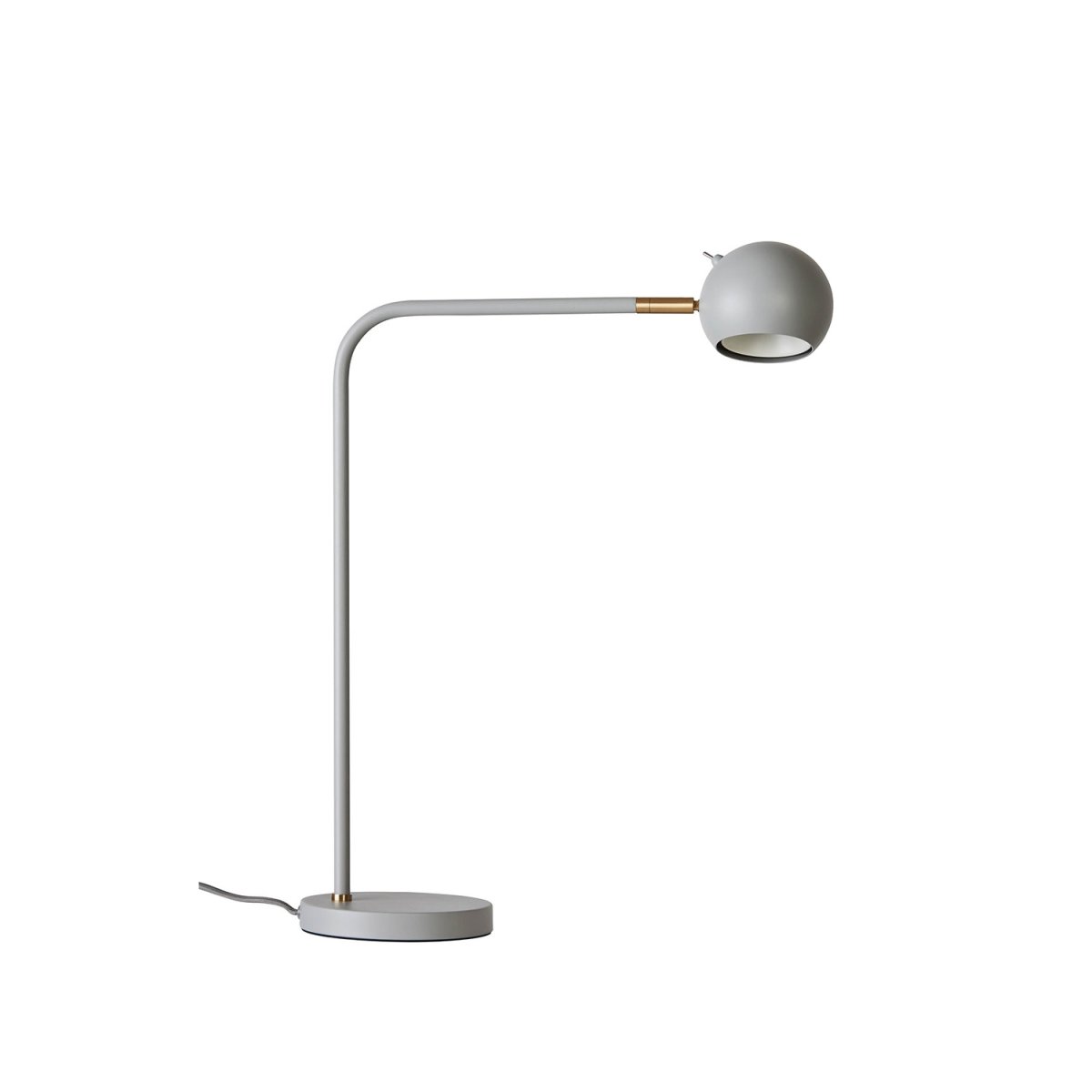 Yes! 54cm Grijs bureaulamp Van CO Bankeryd - Eveneens functioneel is de avondlezing, die sculpturaal is en karakter aan de kamer geeft.