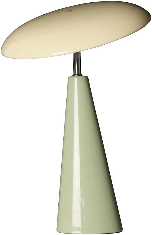 Audrey 33cm Lichtgroen/beige Draagbare Van Eja - De geïntegreerde ledverlichting zorgt voor een aangenaam licht en de lamp is dimbaar, zodat u gemakkelijk de juiste sfeer in de kamer kunt creëren.