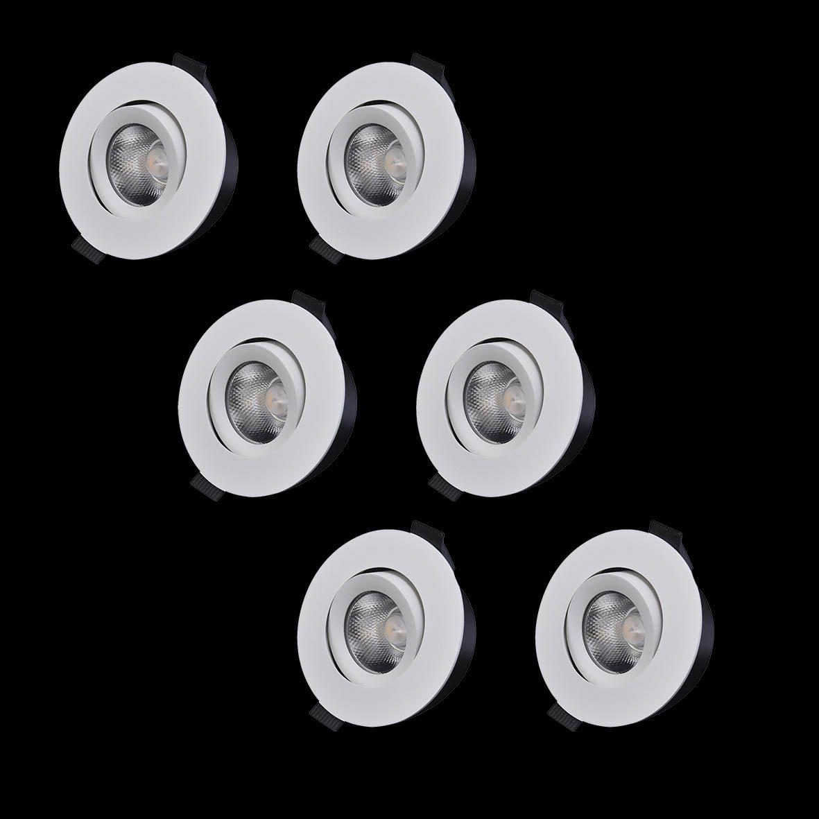 D-007 Downlight 3000K 6 Stuks Wit Van Designlight - D-007 is een serie downlights met een gecombineerde lens en reflector voor optimale lichtverdeling/beeldvorming.