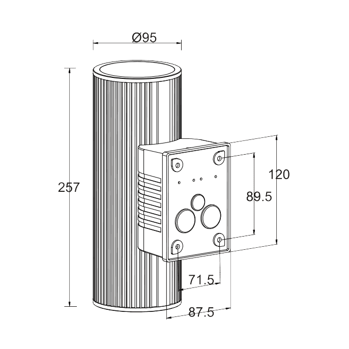 Wally Double Donkergrijs buitenlamp Van Designlight - De armatuur is gemaakt van gepoedercoat aluminium en afgewerkt met een speciale scheurbestendige verf van Akzo Nobel om bestand te zijn tegen de elementen.