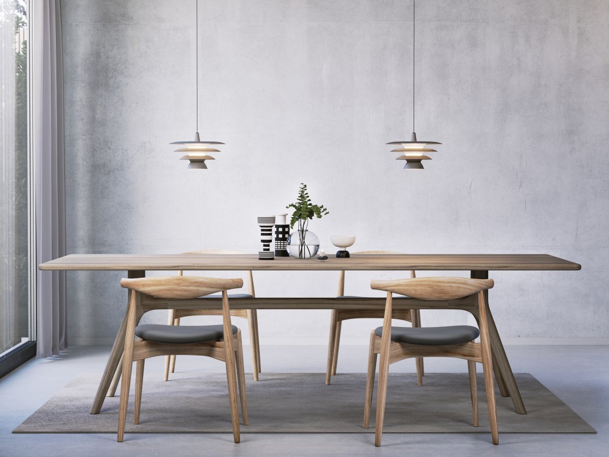 DaVinci Ø30 Oxidegrijs hanglamp Van Belid - De DaVinci hanglamp past zowel boven de eettafel in de keuken als in de woonkamer, waar hij een decoratief en functioneel middelpunt vormt.