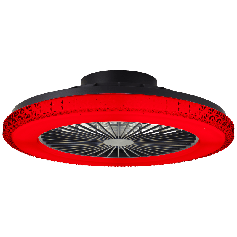 Badria Ø50 Zwart Van Brilliant - De ventilatorsnelheid is eenvoudig te regelen via de afstandsbediening en de praktische omkeerfunctie zorgt ervoor dat de ventilator het hele jaar door gebruikt kan worden, voor verkoelende luchtcirculatie in de zomer en om warme lucht effectiever te verspreiden in de winter.