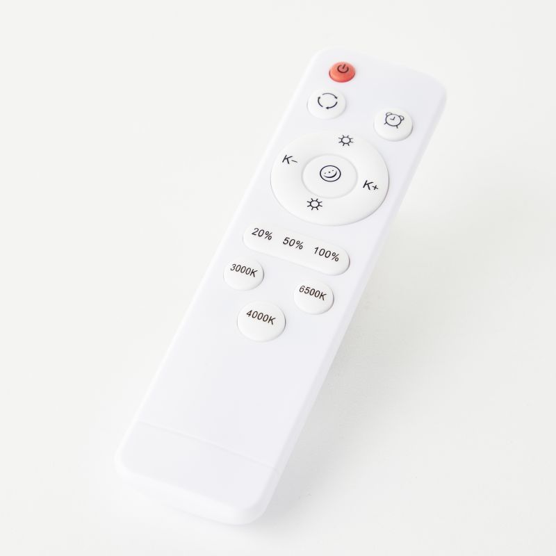 Bario Ø50 Hout plafondlamp Van Brilliant - Dankzij de CCT-functie kunt u de kleurtemperatuur dimmen van warmwit tot daglichtwit licht, en de lamp is ook dimbaar voor volledige flexibiliteit met de meegeleverde afstandsbediening.