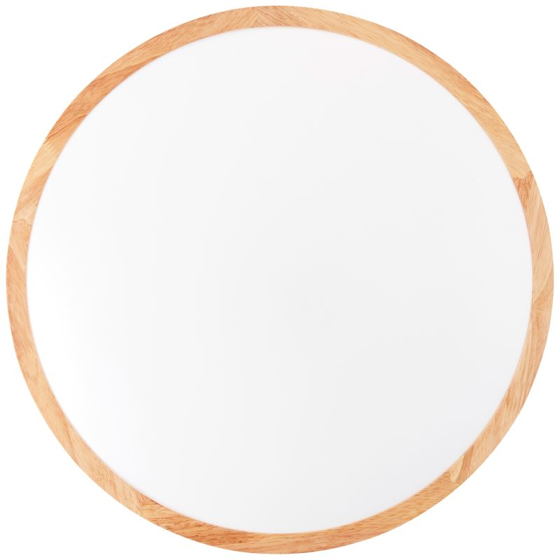Bario Ø50 Hout plafondlamp Van Brilliant - Dankzij de CCT-functie kunt u de kleurtemperatuur dimmen van warmwit tot daglichtwit licht, en de lamp is ook dimbaar voor volledige flexibiliteit met de meegeleverde afstandsbediening.