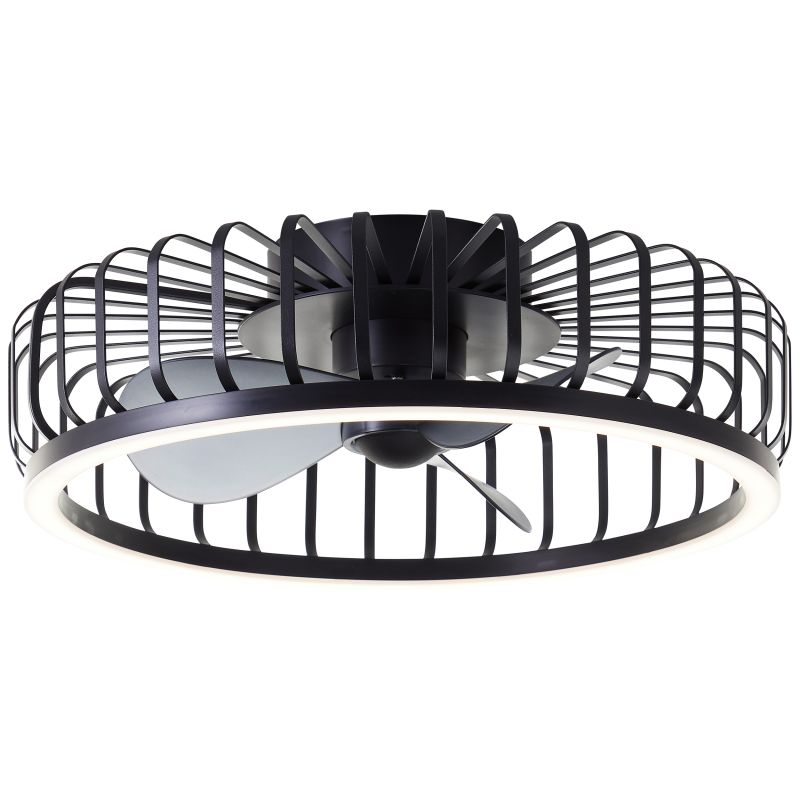 Capo Ø48 Zwart Van Brilliant - In de zomer zorgt hij voor een verkoelend briesje, terwijl de omgekeerde functie in de winter helpt om de warme lucht die zich aan het plafond verzamelt te circuleren voor een aangenamer en energiezuiniger binnenklimaat.