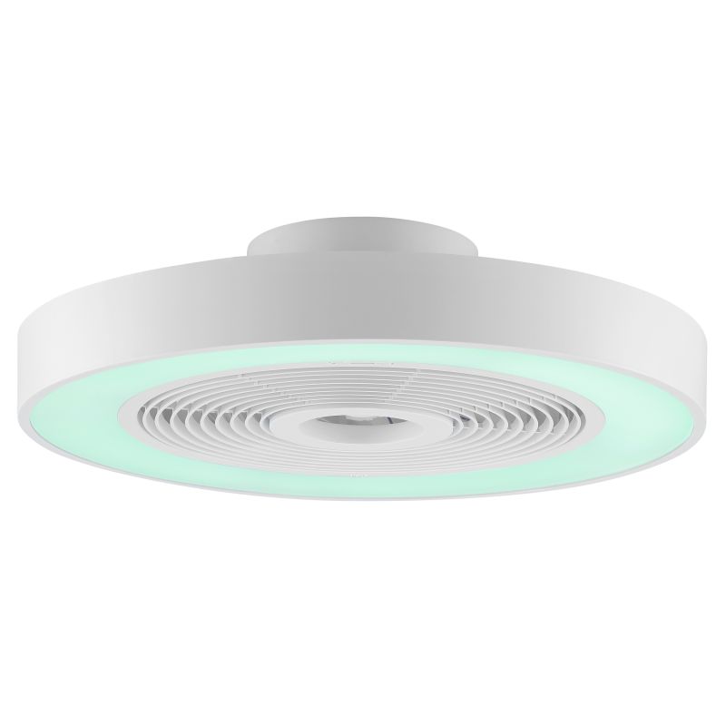 Catania Ø48 Wit Van Brilliant - De ventilator is ook uitgerust met IC-RGB-technologie die zorgt voor zachte kleurovergangen en levendige lichteffecten voor een unieke en sfeervolle ambiance.