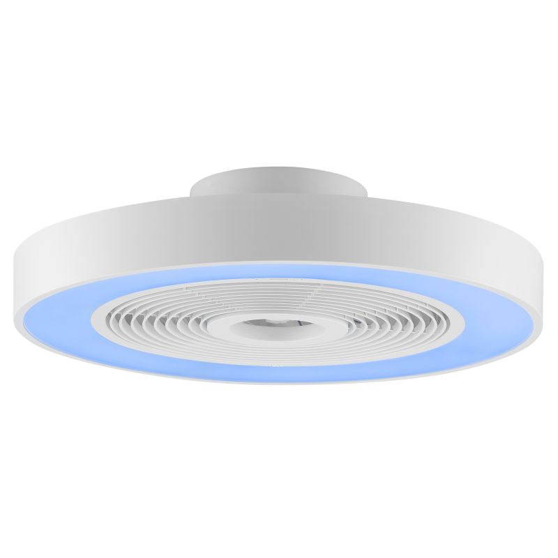 Catania Ø48 Wit Van Brilliant - De ventilator is ook uitgerust met IC-RGB-technologie die zorgt voor zachte kleurovergangen en levendige lichteffecten voor een unieke en sfeervolle ambiance.