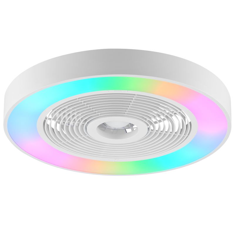Catania Ø48 Wit Van Brilliant - De ventilator is ook uitgerust met IC-RGB-technologie die zorgt voor zachte kleurovergangen en levendige lichteffecten voor een unieke en sfeervolle ambiance.