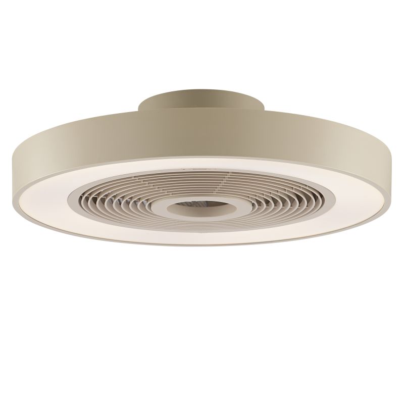 Catania Ø48 Beige Van Brilliant - In de zomer cre&euml;ert de ventilator een verkoelend briesje, terwijl de omgekeerde winterfunctie helpt om de warme lucht gelijkmatig in de kamer te verdelen voor meer comfort en energie-effici&euml;ntie.