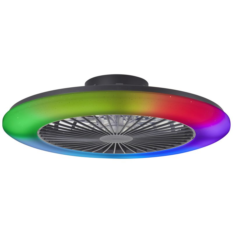 Salerno Ø58 Zwart Van Brilliant - In de zomer zorgt de ventilator voor een verkoelend briesje, terwijl hij in de winter helpt om de warme lucht in de kamer te circuleren voor meer comfort en energie-effici&euml;ntie.