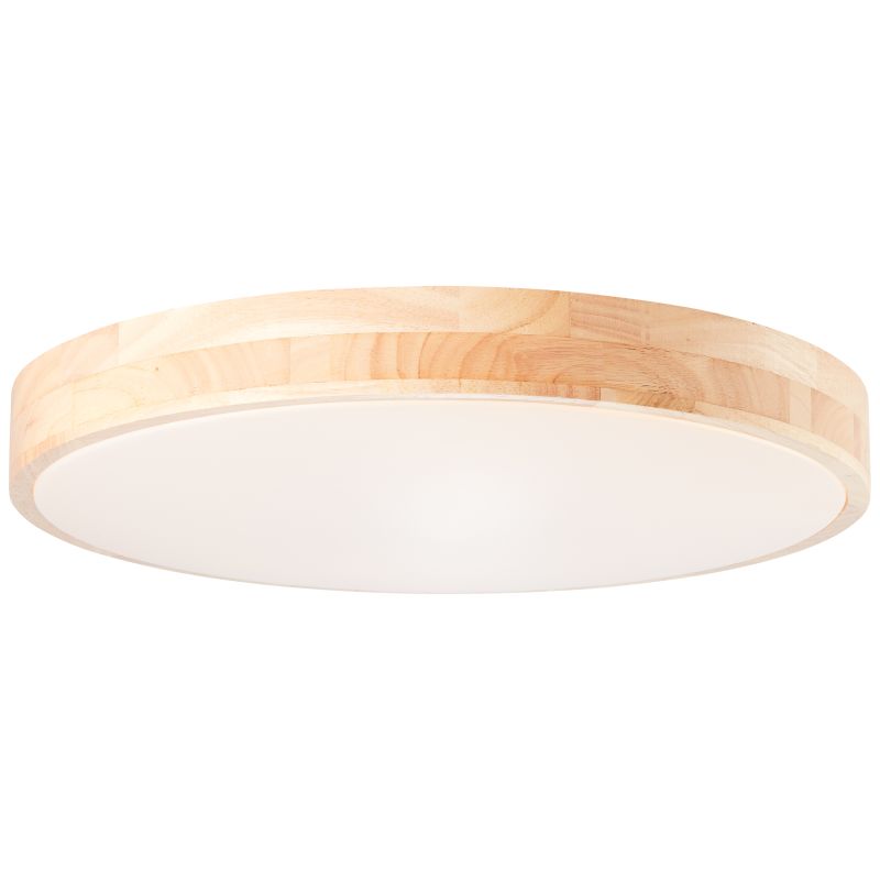 Slimline Ø50 Hout plafondlamp Van Brilliant - Met een lichtsterkte van 3800 lumen zorgt hij voor optimale verlichting en met de CCT-functie kunt u de kleurtemperatuur aanpassen van warmwit tot daglichtwit.