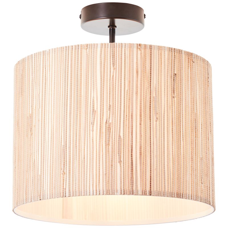 Wimea Ø30 Natuur plafondlamp Van Brilliant - Hij past zowel in de woonkamer als in de slaapkamer en vormt een natuurlijke blikvanger in de kamer.