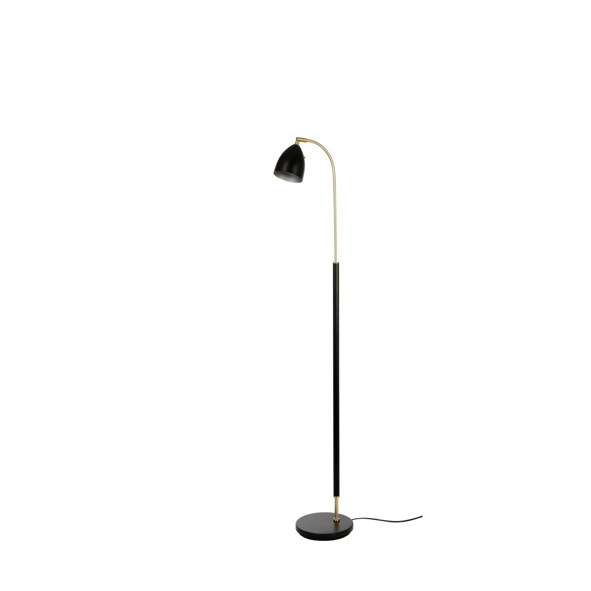 Deluxe Zwart/messing vloerlamp Van Belid - De combinatie van zwart en messing geeft de lamp een luxe uitstraling en een moderne touch die het interieur opfleurt.