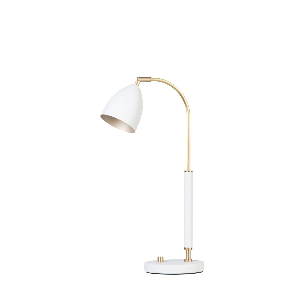 Deluxe 50cm Wit bureaulamp Van Belid - De lamp geeft een aangenaam licht en heeft een verstelbare spot en een dimmer om de helderheid naar wens aan te passen.