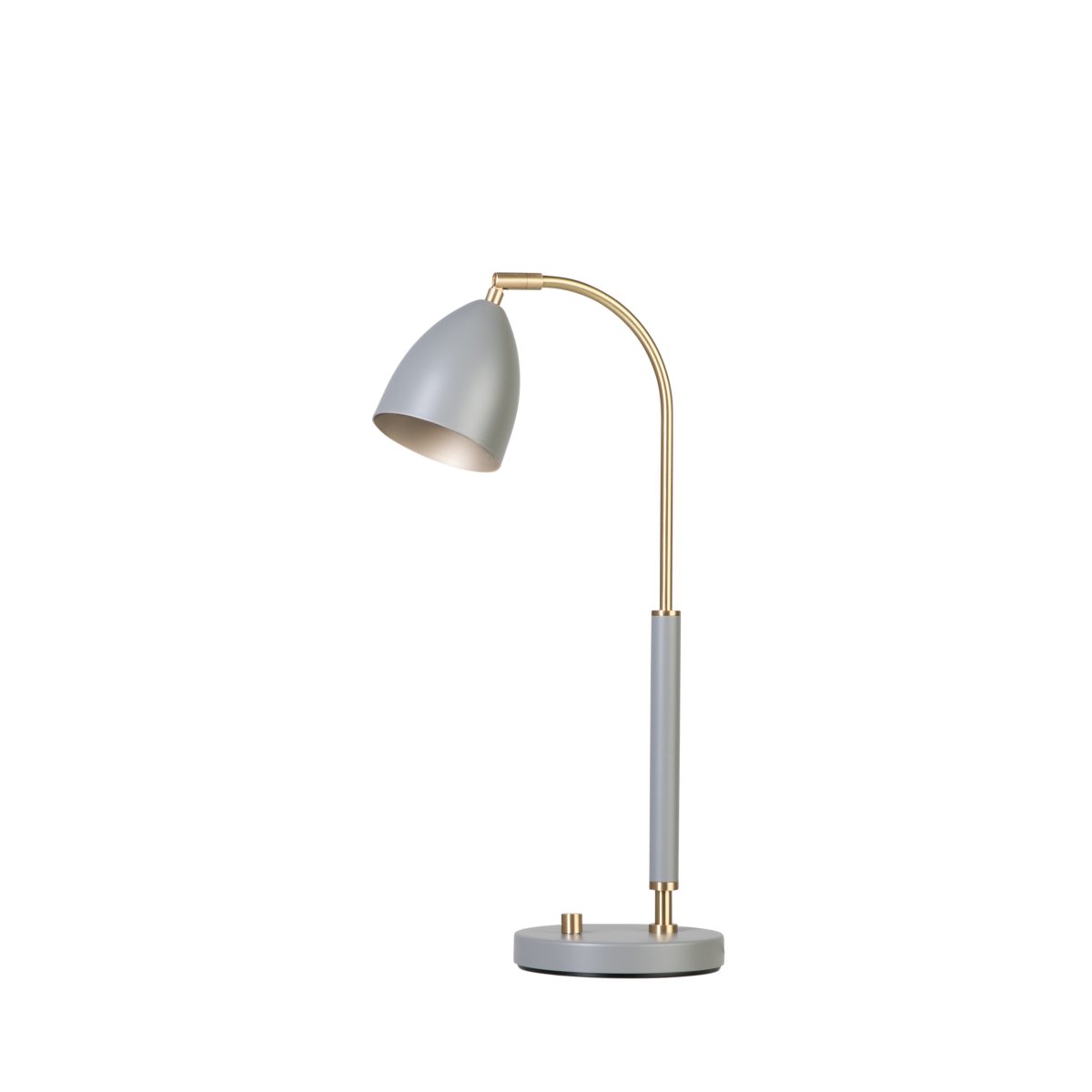 Deluxe 50cm Grijs bureaulamp Van Belid - De lamp geeft een aangenaam licht, heeft een beweegbare kap en een dimfunctie.