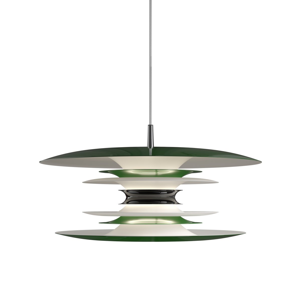 Diablo Ø50 Groente hanglamp Van Belid - De hanglamp verspreidt een aangenaam, gedempt licht en komt net zo goed tot zijn recht boven de eettafel als in andere ruimtes in huis waar u stijl en functionaliteit wilt combineren.