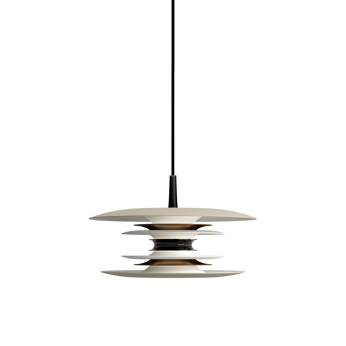 Diablo Ø30 Zand/brons hanglamp Van Belid - De hanglamp verspreidt een aangenaam, gedempt licht en komt net zo goed tot zijn recht boven de eettafel als in andere ruimtes in huis waar u stijl en functionaliteit wilt combineren.