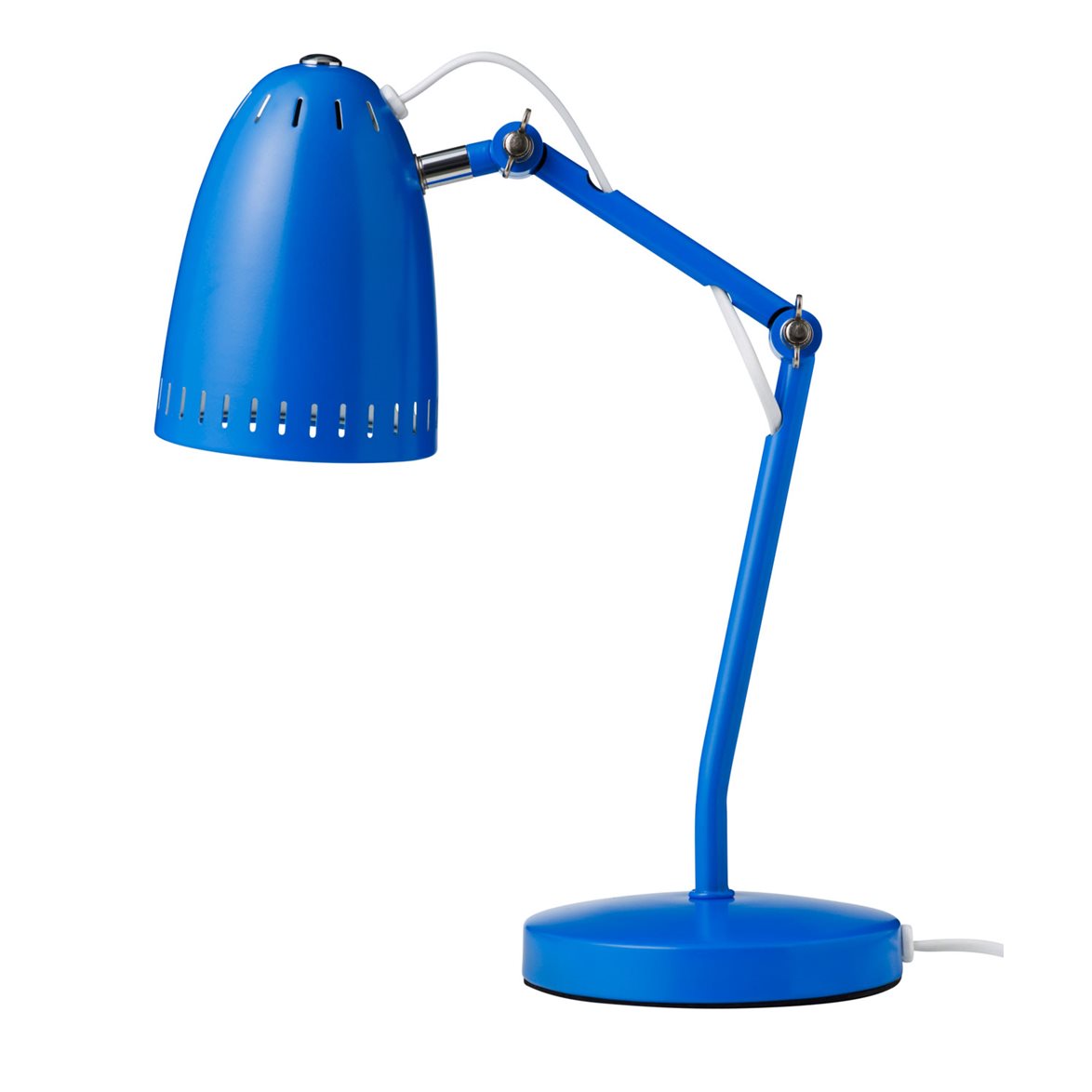 Dynamo 40cm Blauw bureaulamp Van Superliving - Met zijn opvallende bla&aring; De kleur en de verstelbare arm zorgen niet alleen voor een moderne uitstraling, maar ook voor optimale verlichting voor al uw taken.