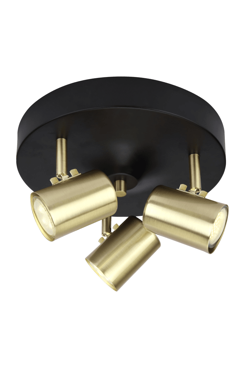 Balder 3 Mat Messing spot Van Aneta Lighting - Balder is een moderne spot die functionaliteit en stijl combineert in een compact formaat.