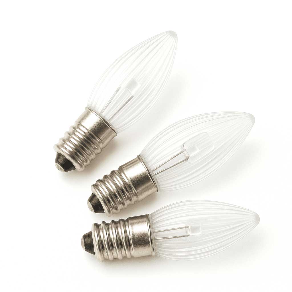 E10 LED 0,2W 2700K 3 Stuks Van Pixie Design - Vervangingslamp in een verpakking van 3, E10-fitting, 0,2 W per lichtbron.