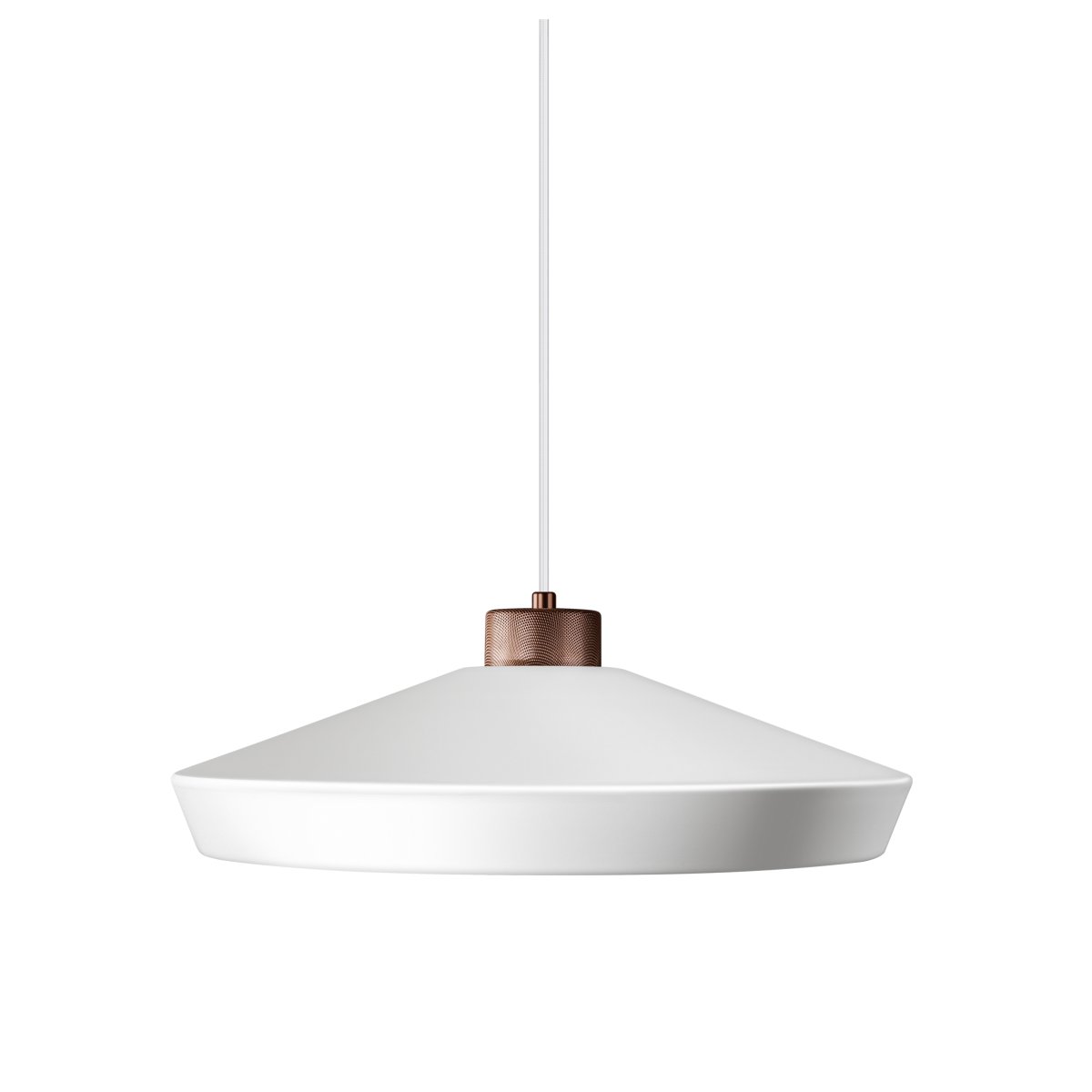 Edge Ø50 Wit hanglamp Van Herstal - Met een diameter van 17 cm en een hoogte van 50 cm is dit een indrukwekkend detail in uw kamer.