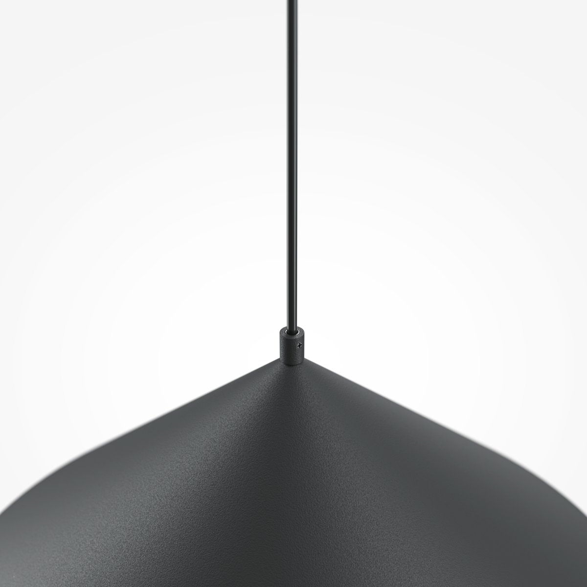 Basic colors Ø35 Zwart hanglamp Van Maytoni - Met zijn kegelvormige lampenkap in een elegante zwarte kleur verspreidt hij een gericht, aangenaam licht dat een moderne en harmonieuze sfeer creëert.