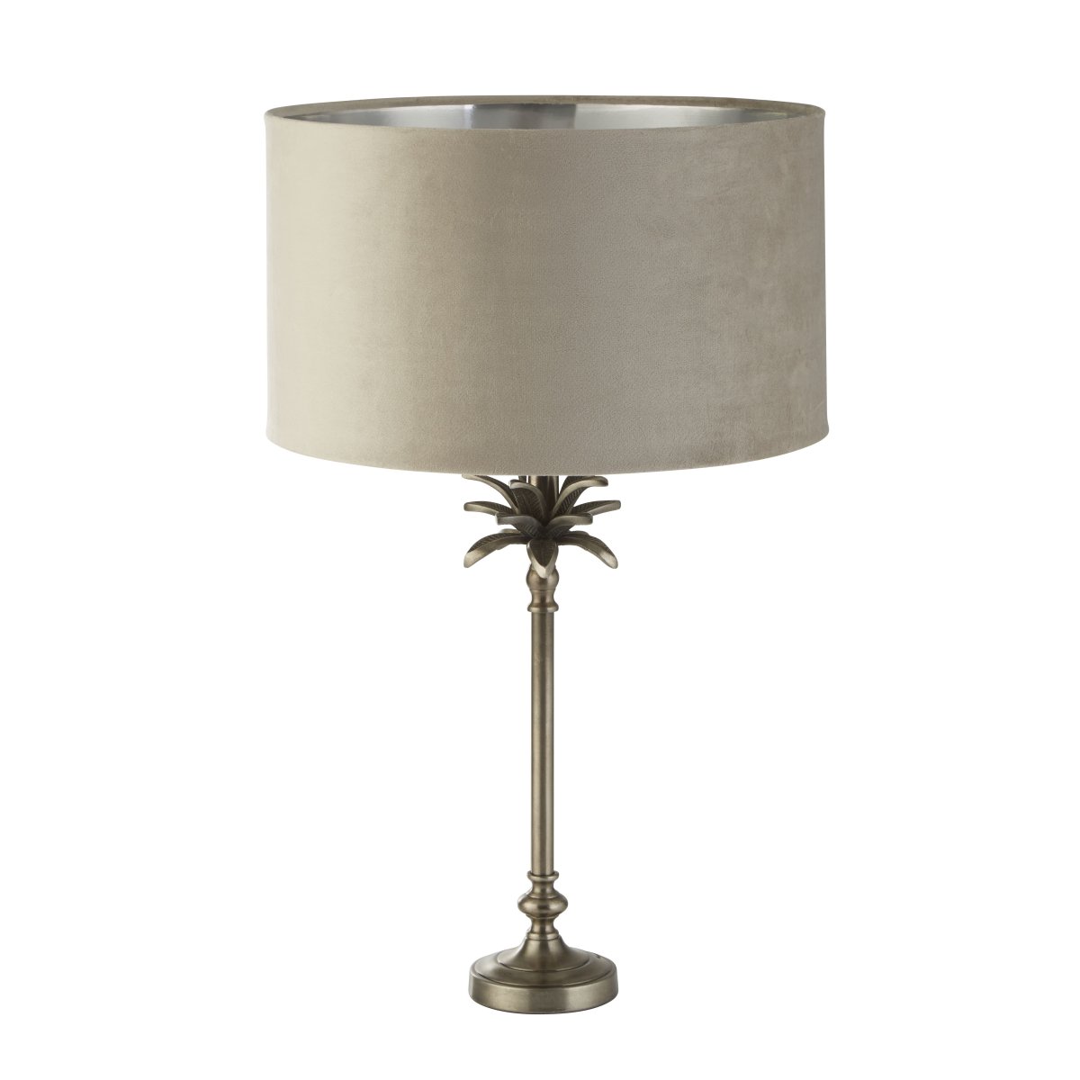 Palm 45cm Taupe tafellamp Van Searchlight - Dankzij de kantelhoek van 6 graden kunt u met deze lamp het licht flexibel richten en de perfecte sfeer creëren.