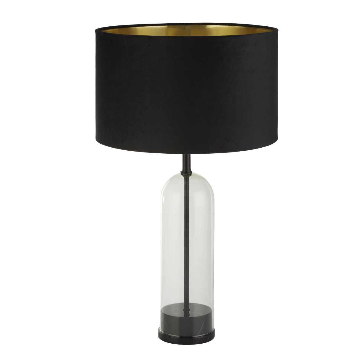 Oxford 44cm Zwart tafellamp Van Searchlight - Met een totale hoogte van 70 cm en een kantelhoek van 6 graden straalt de lamp elegantie en finesse uit.