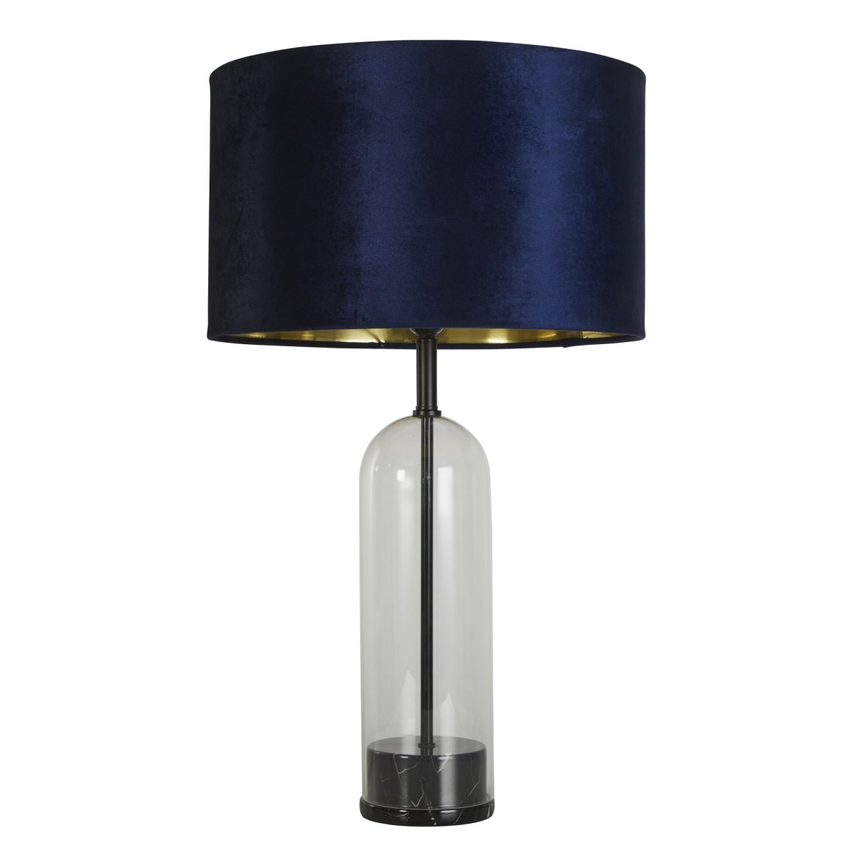 Oxford 44cm Blauw tafellamp Van Searchlight - Met een totale hoogte van 70 cm en een kantelhoek van 6 graden straalt de lamp elegantie en finesse uit.