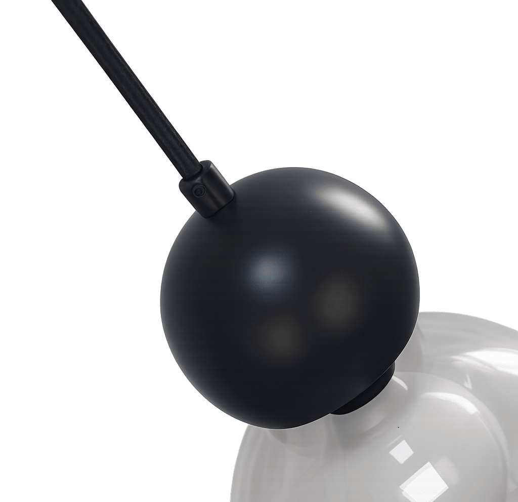 Barba Ø15 Rook/zwart raamlamp Van Lampan - De zwarte metalen bovenkant geeft een elegante en tijdloze uitstraling, terwijl de kap van rookglas een zacht en aangenaam licht verspreidt.