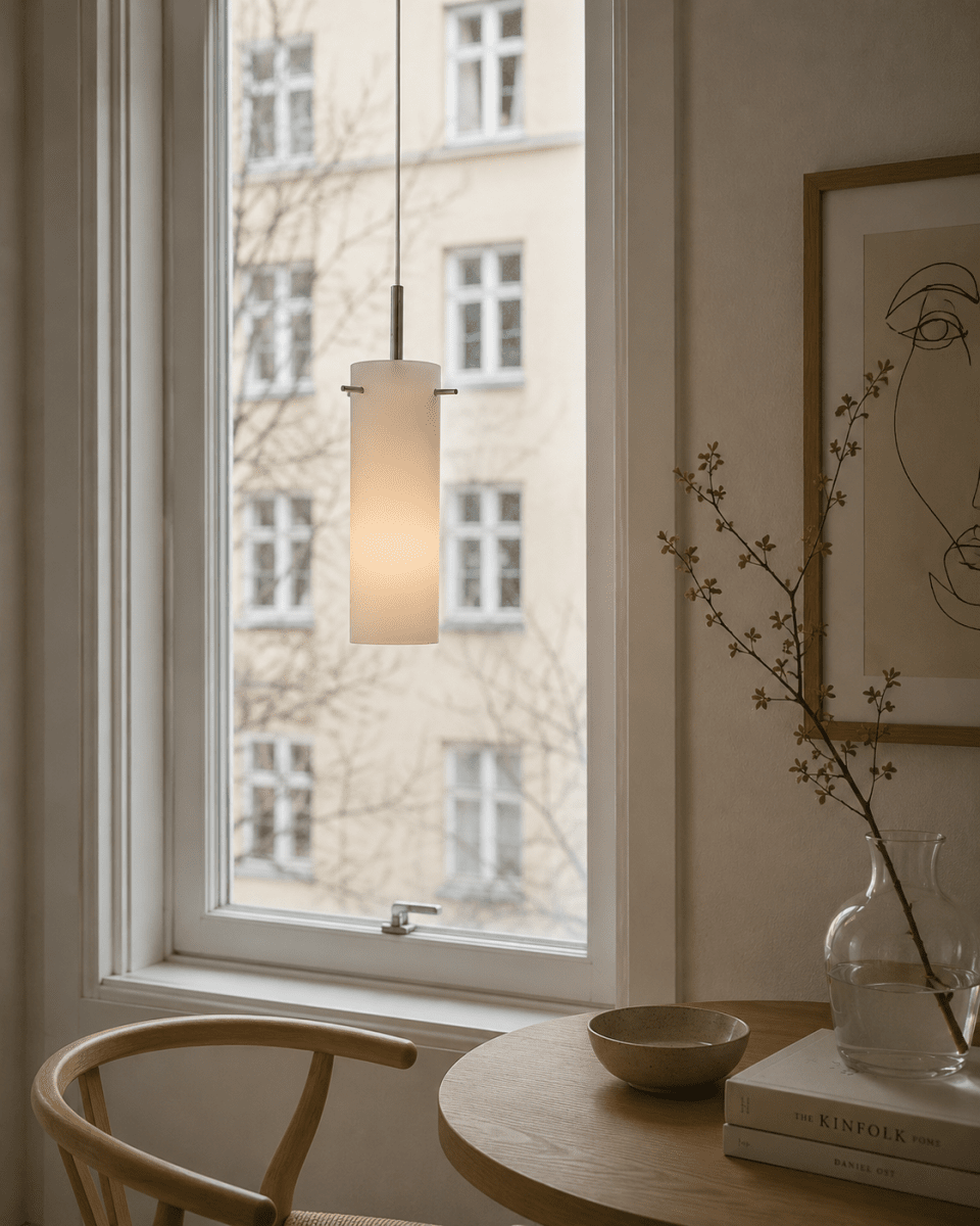 Cilinda Ø7 Chroom/wit raamlamp Van Nordic Lighting - Cilinda is een tijdloze raamlamp met een stijlvol design.