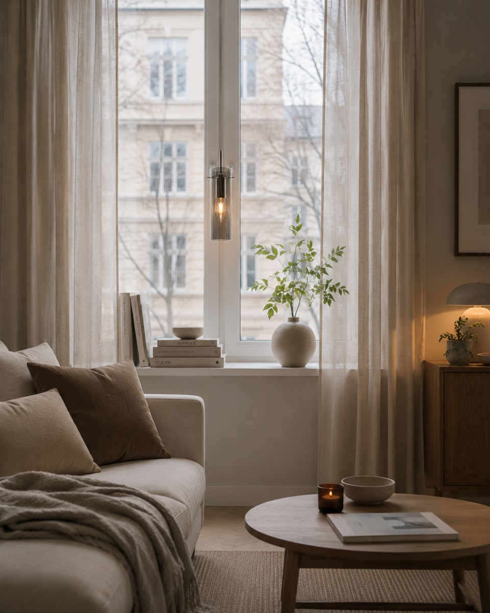 Cilinda Ø7 Chroom/gerookt raamlamp Van Nordic Lighting - Cilinda is een tijdloze raamlamp met een elegant design.