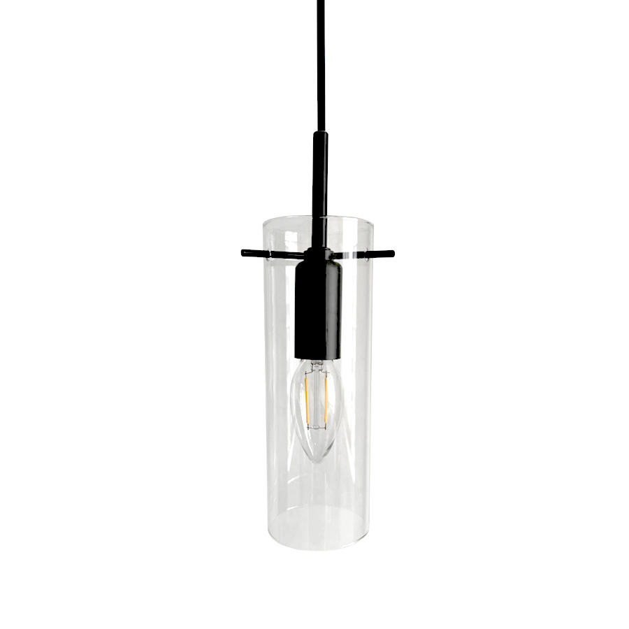 Cilinda Ø7 Zwart/transparant raamlamp Van Nordic Lighting - Cilinda is een tijdloze raamlamp met een stijlvol design.
